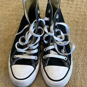 Black high top converse
